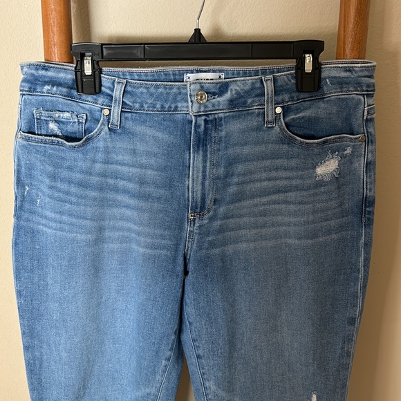 Paige size 31 Brigitte medium washed, distressed, denim, jeans, designer - Picture 2 of 4